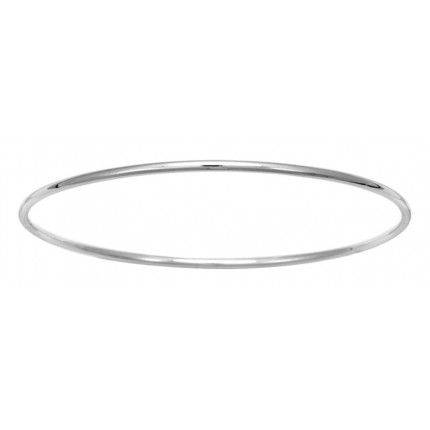 Pulseira rígida em prata de 2MM com 63cm de diâmetro
