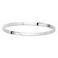 Pulsera rígida plana de 4mm de plata