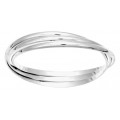 Pulsera rígida de 3 aros de plata