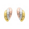 Brincos em ouro tricolor 18K Oro Vivo