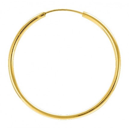 Brincos de aro plaqueados a ouro 40MM X 2MM