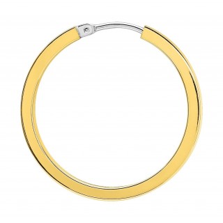 Brincos argola lisa em ouro amarelo 18K