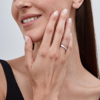 Alianza de oro blanco 18k confort 4mm Oro Vivo