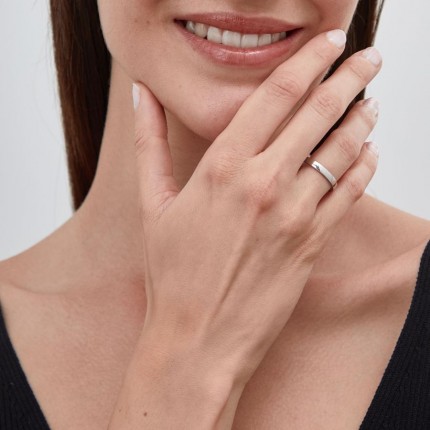 Alianza de oro blanco 18k lisa confort 3mm Oro Vivo