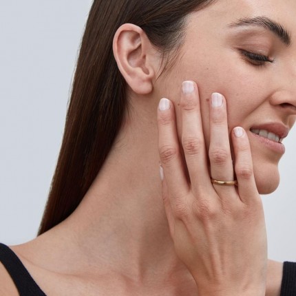 Alianza de oro amarillo 18k 1/2 caña 3mm