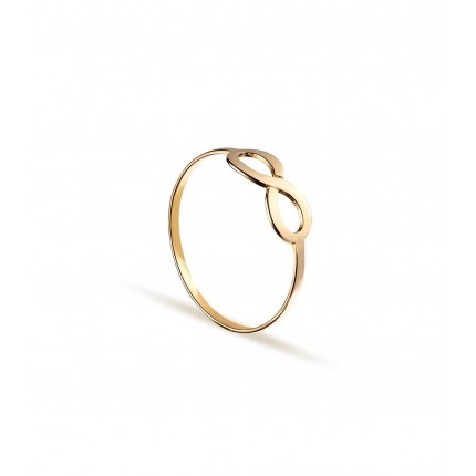 Anillo bañado en oro símbolo infinito