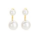 Pendientes de oro amarillo 9K con 2 perlas 5-8 mm