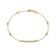 Pulseira em ouro amarelo 9K com 4 chatons e zircónias