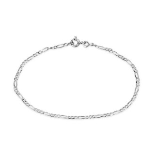 Cadena 3X1 de oro blanco 9 KT