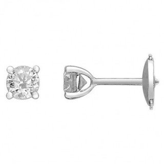 Pendientes Oro Blanco 18K Diamantes Creados 2 x 0.30 CT