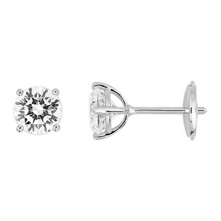 Pendientes Oro Blanco 18K Diamantes Creados 2 x 0.70 CT