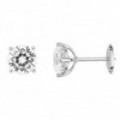 Pendientes Oro Blanco 18K Diamantes Creados 2 x 1.00 CT