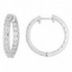 Brincos de Argola Ouro Branco 18K Diamantes Criados 2.00CT 17 mm