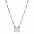 Collar Oro Blanco 18K Diamante Creado 0.50CT