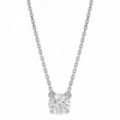 Collar Oro Blanco 18K Diamante Creado 0.70CT