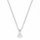 Colar Ouro Branco 18K Diamante Criado 0.50CT Com Formato de Pera