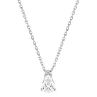 Collar Oro Blanco 18K Diamante Creado 0.70CT Con Forma de Pera