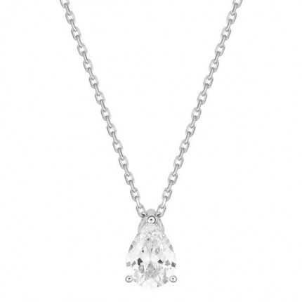 Colar Ouro Branco 18K Diamante Criado 1.00CT