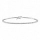 Pulseira Ouro Branco 18K Diamantes Criados 1.00CT