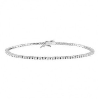 Pulsera Oro Blanco 18K Diamantes Creados 1.00CT