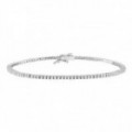 Pulseira Ouro Branco 18K Diamantes Criados 1.00CT