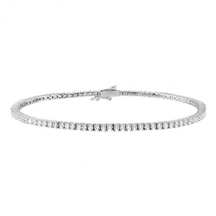Pulseira Ouro Branco 18K Diamantes Criados 2.00CT