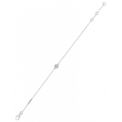 Pulseira Ouro Branco 18K Diamante Criado 0.20 CT