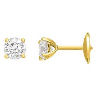 Brincos Ouro Amarelo Diamantes Criados 2 x 0.50CT