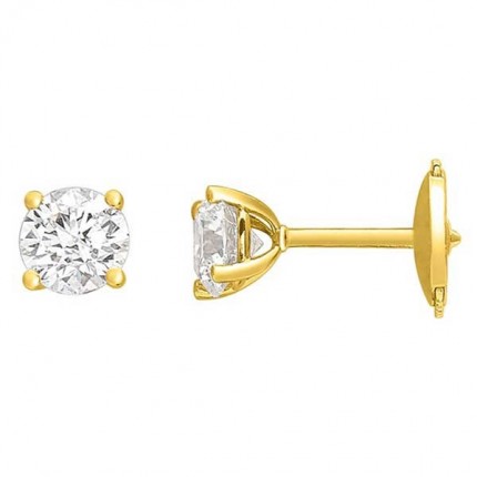 Pendientes Oro Amarillo Diamantes Creados 2 x 0.50CT
