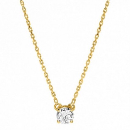 Colar Ouro Amarelo 18K Diamante Criado 0.30CT