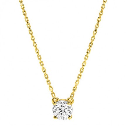 Colar Ouro Amarelo 18K Diamante Criado 0.50CT