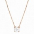 Collar Oro Rosa 18K Diamante Creado 0.50CT