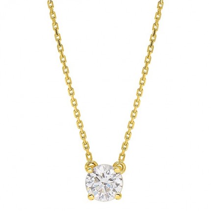 Colar Ouro Amarelo 18K Diamante Criado 0.70CT
