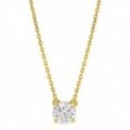 Collar Oro Amarillo 18K Diamante Creado 0.70CT