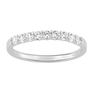 Media Alianza Oro Blanco 18K Diamantes Creados 0.35CT