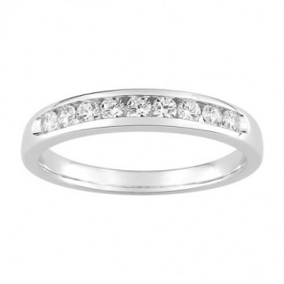 Media Alianza Oro Blanco 18K Diamantes Creados 0.35 CT