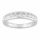 Media Alianza Oro Blanco 18K Diamantes Creados 0.75 CT