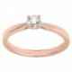 Anel Solitário em Ouro Rosa 18K Diamante Criado 0.30CT