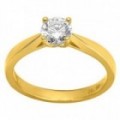 Anillo Solitario Oro Amarillo 18K Diamante Creado 0.70CT