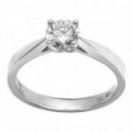 Anillo Solitario Oro Blanco 18K Diamante Creado 0.70CT