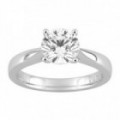 Anillo Solitario Oro Blanco 18K Diamante Creado 1.50 CT