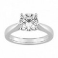 Anillo Solitario Oro Blanco 18K Diamante Creado 2.00 CT