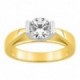 Anillo Solitario Oro Bicolor 18K Diamante Creado 1.00CT