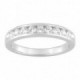 Media Alianza Oro Blanco 18K con Diamantes Creados 0.50CT