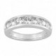 Media Alianza Oro Blanco 18K con Diamantes Creados 1.50CT