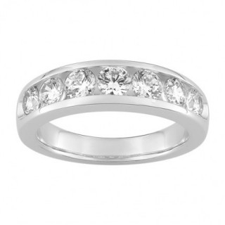 Media Alianza Oro Blanco 18K con Diamantes Creados 1.50CT