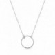 Collar de oro blanco 18k y diamante 0.01 CT