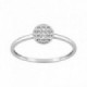 Anillo Oro Blanco 9K y Diamante 0,02CT