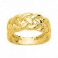 Anillo de oro amarillo 18k Efecto trenzado Fantasía