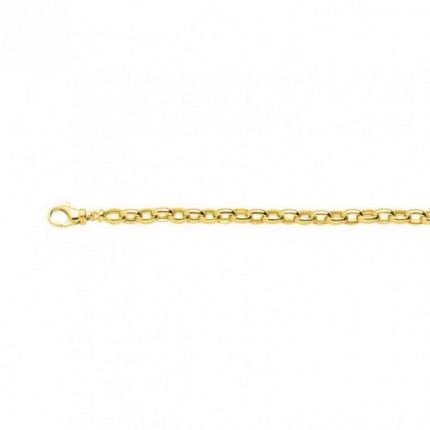 Cadena ovalda oro de 18k 5 mm
